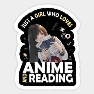 Just A Girl Who Loves Anime Ramen And Reading Japan Anime Sticker